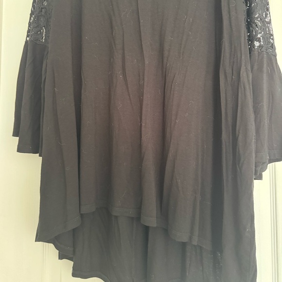 Elegant Black Lace Knit Bell Sleeve Women's Top size 3x - Picture 4 of 5